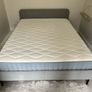 IKEA SLATTUM King Bed Frame Grey & Mattress (Excellent Condition) Image 5