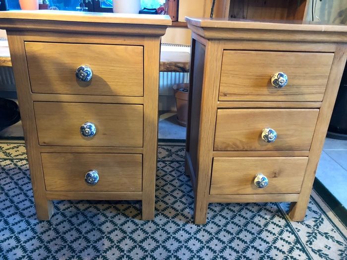 pair of bedside lockers