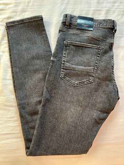 BNWT Tommy Hilfiger Mens Grey TH Flex Extra Slim Fit Layton Jeans 32/32
