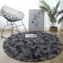 NEW SALE | Round Rugs for Bedrooms Fluffy Living Room Circle Area Rug Soft Shaggy Carpet for Kids Room Floor Mat (Black grey, 80cm) Image 2