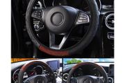 Universal Interior Accessories PU Leather Steering Covers Wooden Pattern Car-styling Car Steering Wheel Cover