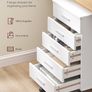Rolling Cabinet Mobile Filing Cabinet Drawer Cabinet Printer Stand with 5 Drawers with Screwless Slide Rails for Office Home Office Cloud White Image 4