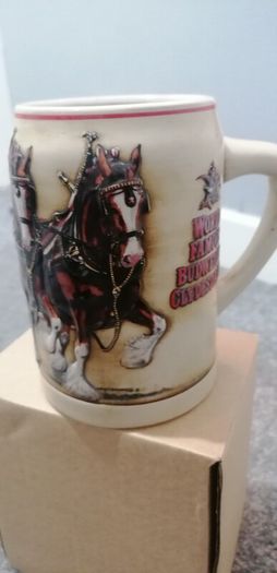 Collectable Budweiser  world famous clydesdales beer stein 1991 collectable