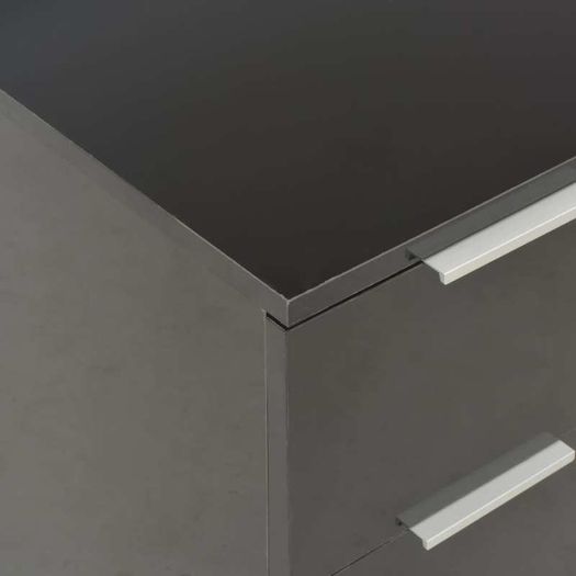 Sideboard High Gloss Black 60x35x76 cm Chipboard