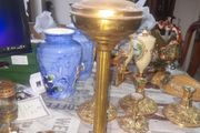 Beautiful Old Heavy Brass Oil Lamp Converted, Postage Available