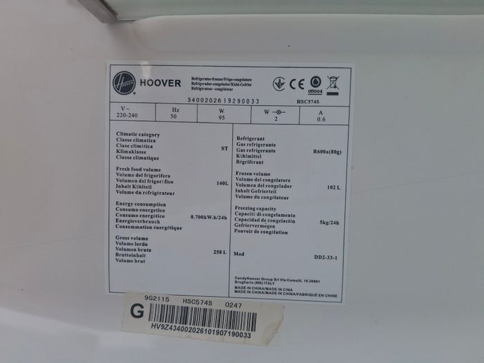 Hoover Fridge Freezer