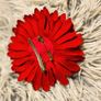Red Gerbera Hair Clip  Bright, Bold & Versatile Image 2