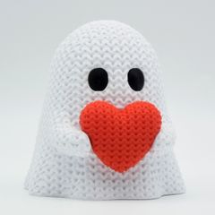 Knitted Halloween Heart Ghost