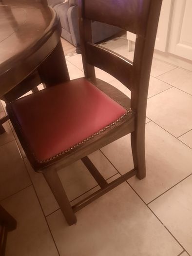 Solid wood dining table with 6 chairs