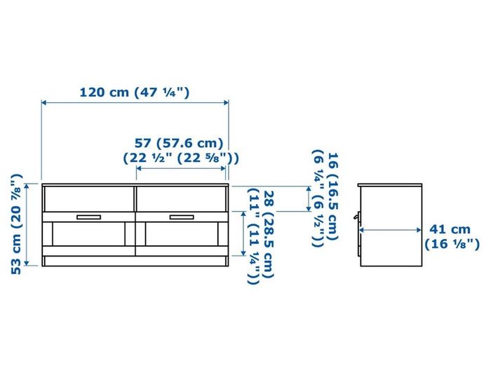2 Ikea Brimnes TV Units
