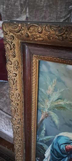Huge Victorian Picture Holy Family Framed