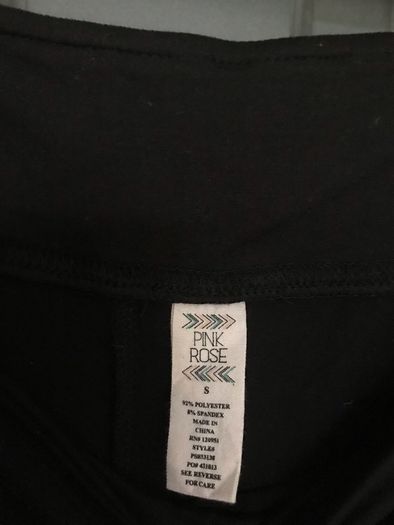 Pink Rose girls black leggings Size 8/Small