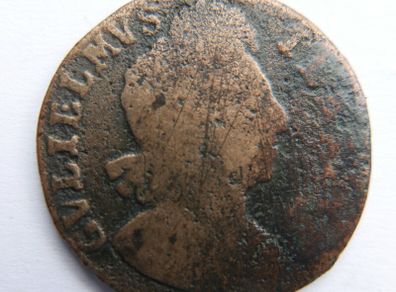 William Iii Half-penny 1695 Britannia