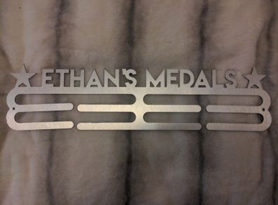 Personalised metal medal holder