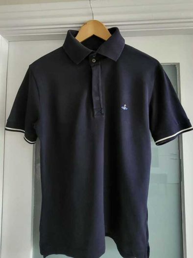 Vivienne Westwood navy polo shirt Sz S (Fit 10-12UK)