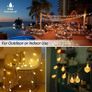 Fairy Lights Battery Operated 5M/20ft 50LEDs Crystal Ball Waterproof Globe String Lights Hanging Lights 8 Modes with Remote Control for Indoor Outdoor Bedroom Party Christmas Wedding Garden Decoration Image 6