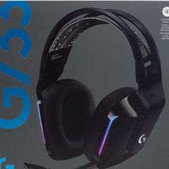 Logitech G733 LIGHTSPEED Wireless Gaming Headset with suspension headband, LIGHTSYNC RGB, Blue VO!CE mic technology and PRO-G audio drivers, 29 Hour battery life, 20m range - Black