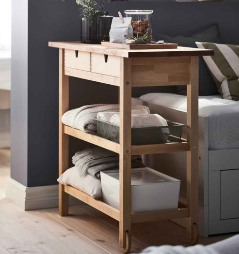 Solid wood kitchen trolley