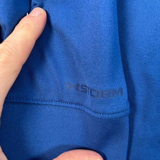 Under Armour Storm Large Men's Golf Pullover 1/4 Zip Blue Navy Aqua