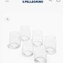 6 x S.Pellegrino stemless crystal glasses designed and produced by Bormioli Rocco Image 6