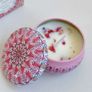 Boho Style Scented Candle with Flower Petals - ideal for meditation, altars and home spa & relaxing baths Image 2