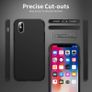 Liquid Silicone Case For iPhone XS Max Luxury Thin ShockProof Soft Phone Cover Black - FHT1IPXSMLK Image 3