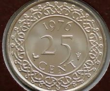 Suriname 1976 Coin Stamp cover BUNC