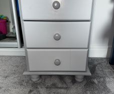 Solid Wood 3 Drawer Bedside Locker