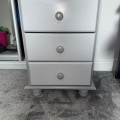 Solid Wood 3 Drawer Bedside Locker