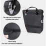 Bike Pannier Bag Set for Bicycle Cargo Rack Saddle Bag Laptop Pannier Rack Bicycle Professional Cycling Accessories 3 in 1-Black Image 2