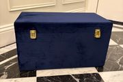 Blue Velvet Storage Chest