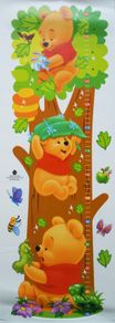 Winnie the Pooh Wall Stickers Nursery Kids Growth Chart Mural Decal