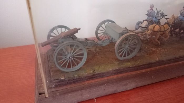 American Civil War,Artillery Diorama in Display case