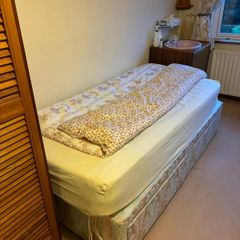 Single bed mattress, bed frame and two drawers for bed frame