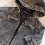 Next Boys/Girls Hooded Grey Denim Jacket (18-24 Months /92cm) Image 2