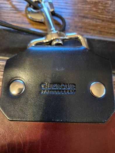 Double straight razor strop cordovan leather