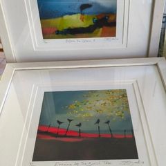 SET OF 2 FRAMED The artwork appears to be a limited edition print 1- Before the Storm II. 2- Evening by the Birch Tree.