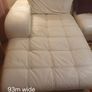 Leather white corner sofa Image 10
