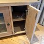 Solid Oak Corner TV Unit / Media Cabinet  Excellent Condition Image 3