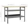 Workbench Grey 120x60x85 cm Steel Image 6