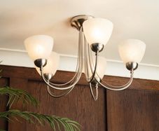 Litecraft Barcelona Satin Nickel 5 Arm Ceiling Light