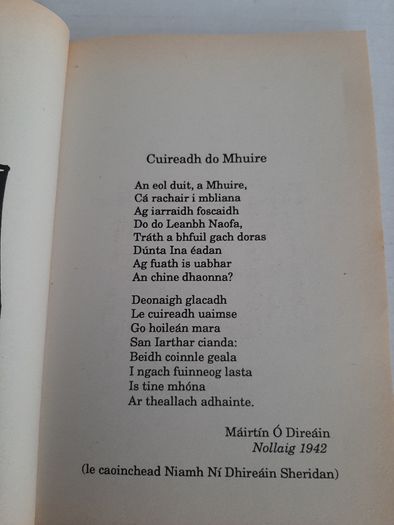 Vintage Gaeilge book An Nollaig Thair