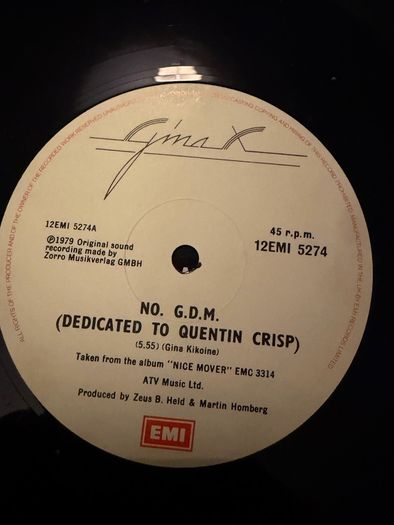 Gina X No GDM 1982 UK 12 inch EMI Electronic Synth New Wave