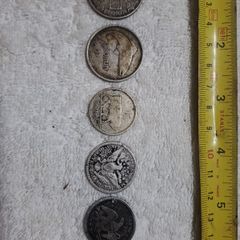 Mixed silver coins