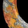 Maligano jasper Crescent Moon Shape - Natural Stone, Metal Stand Image 7
