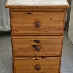 Bedside Table Chest of Drawers Nightstand Solid pine wood cabinet