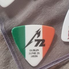 Metallica Dublin World Tour guitar pick