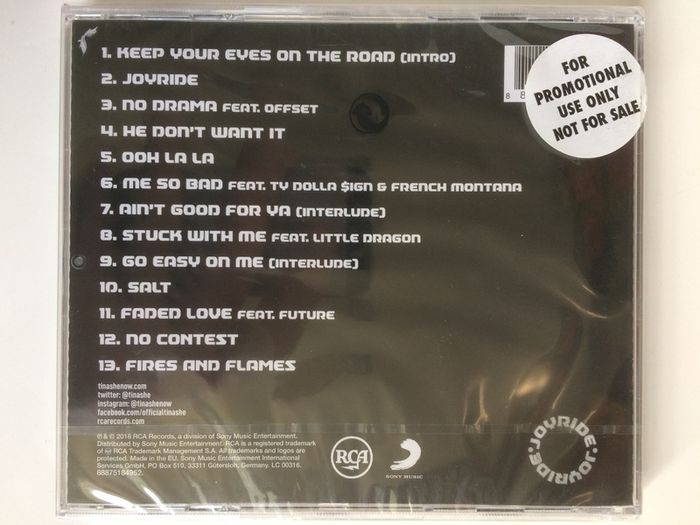 Tinashe [2018] Joyride (CD Album) STILL SEALED