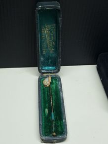Antique Gold Stick Pin with Agate Stone | Original Jeweller Box | Charters Towers