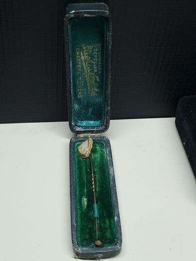 Antique Gold Stick Pin with Agate Stone | Original Jeweller Box | Charters Towers